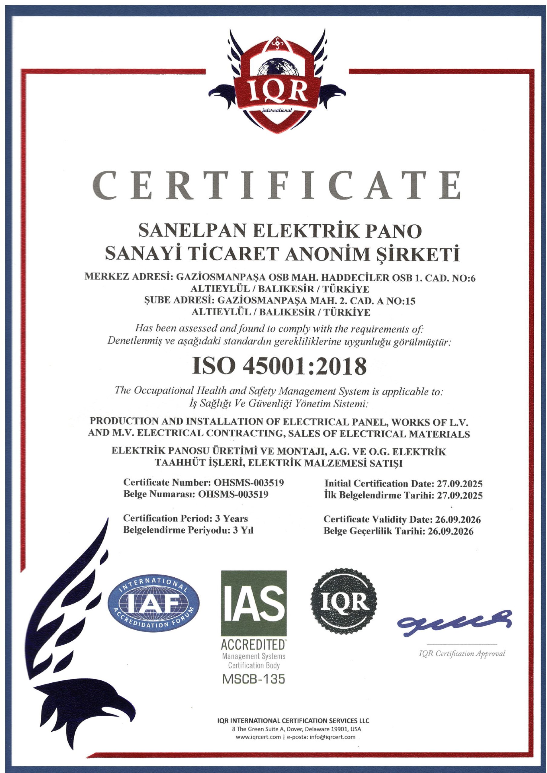 ISO 45001:2018